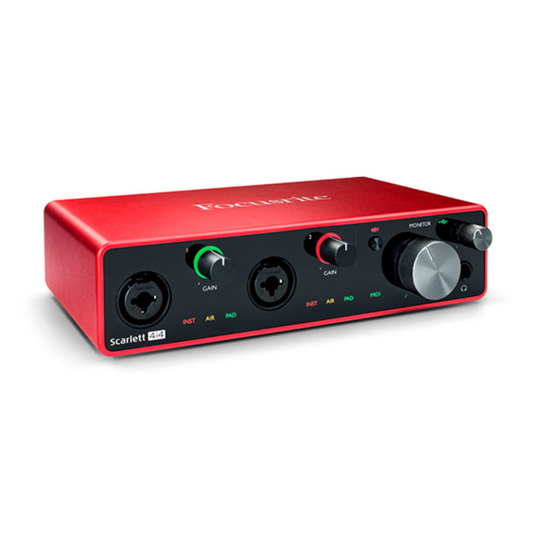 Focusrite Scarlett 4i4 3ra Generación Interfaz de Grabación Audio USB