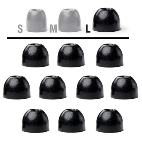 Shure EABKF1-10L Almohadillas negras de repuesto para Shure Sound Isolating Earphones- Grande (paquete de 10)