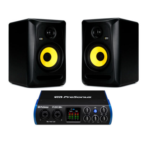 KRK Classic 5 Monitores de Estudio (Par), Presonus 24C Intefaz de Audio