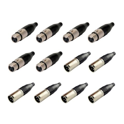 Combo Amphenol AC3 (6 pares) Conectores XLR Hembra y Macho