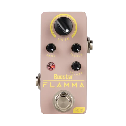 FLAMMA FC18 Clean Boost Pedal, 20db+ Clean Boost con Ecualizador de 2 Bandas