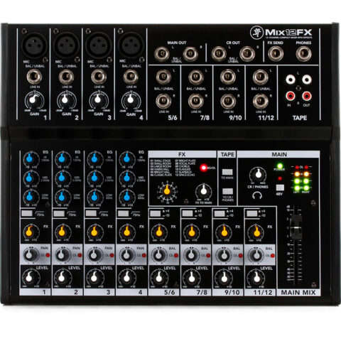 Mackie Mix12FX Mezclador Compacto de 12 Canales con Efectos