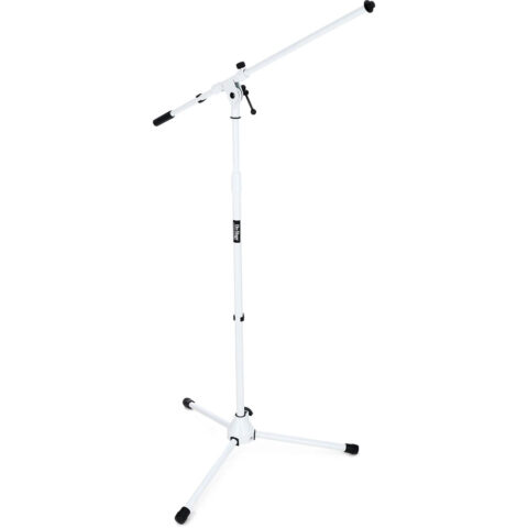 On-Stage MS7801W Soporte de Micrófono con Brazo Trípode - Blanco
