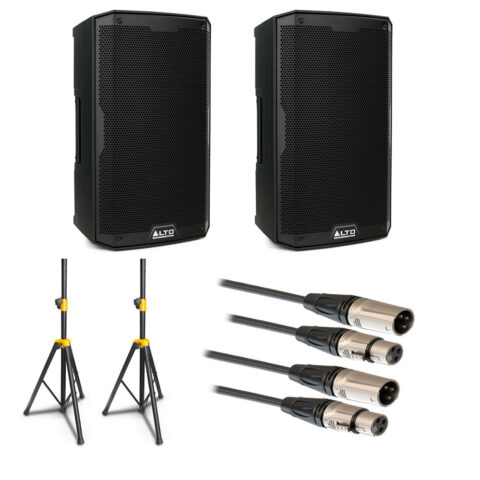 Alto Professional TS415 Parlantes Activos (Paquete Con Soporte y Cables)