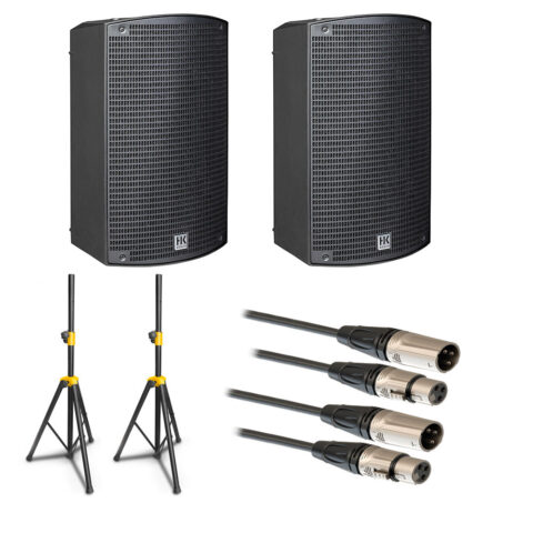 HK Audio SONAR 115 Xi Parlante Activo con Bluetooth (Paquete Con Soporte y Cables)