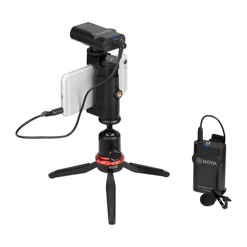 BOYA BY-WM4 PRO Sistema de Micrófono Inalámbrico Omni Lavalier para Montaje en Cámara Digital (2,4 GHz) - Imagen 6