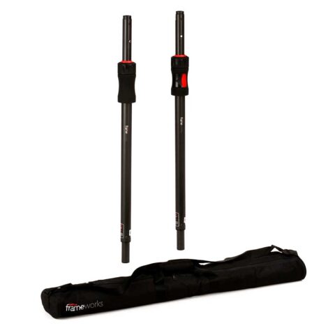 Gator Frameworks GFW-ID-SPKR-SPSET Pedestal de Parlantes con Elevación Asistida y Adaptador M20 (Par)