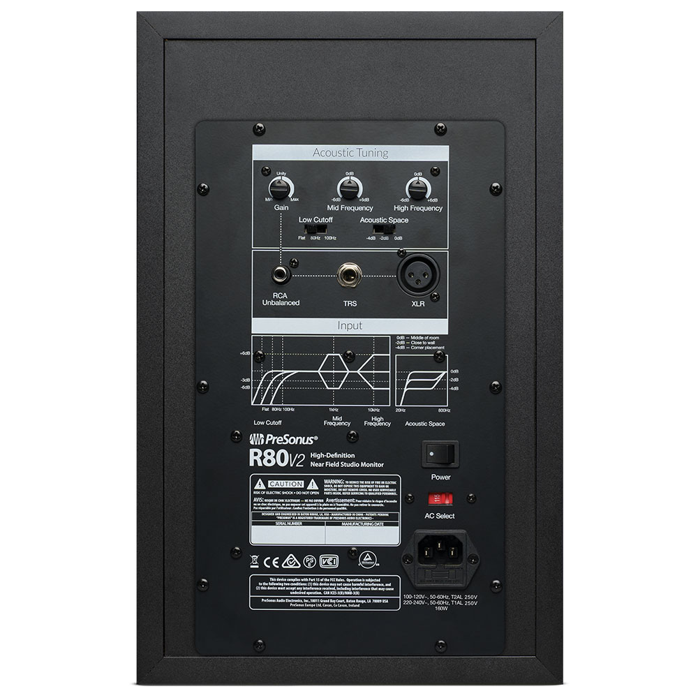 PreSonus R80 V2 Monitor de Estudio (Unidad) - Imagen 2