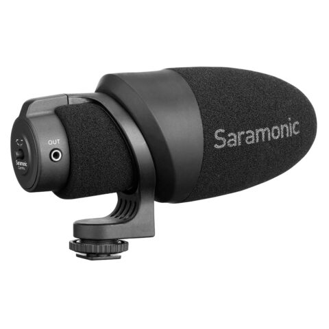 Saramonic CamMic Micrófono Tipo Escopeta para Montaje en Cámara DSLR y Teléfonos Inteligentes