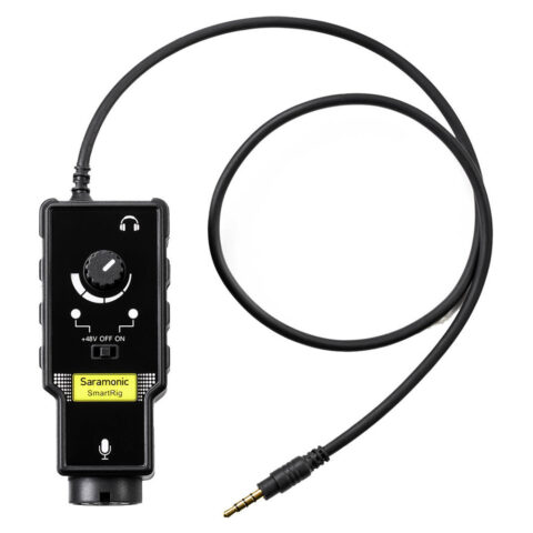 Saramonic SmartRig II XLR Adaptador de Micrófono y Guitarra de 1/4 "con Preamplificador de Alimentación Fantasma para Teléfonos Inteligentes