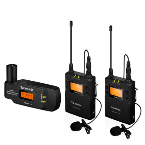 Saramonic UwMic9 Kit8 TX9+TX9+RX-XLR9 Sistema de Micrófono de Solapa Inalámbrico UHF con Receptor XLR