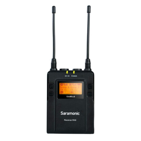 Saramonic UwMic9 RX9 Receptor Inalámbrico Canal para Montaje en Cámara