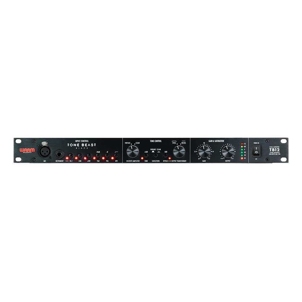 Warm Audio TB12-B Preamplificador de micrófono Tone Beast - Negro
